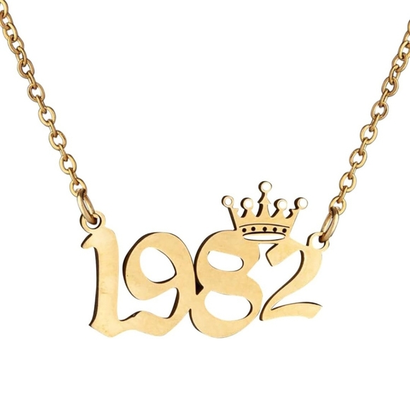 🔥GOLD "1982" NECKLACE🔥 - Picture 3 of 6